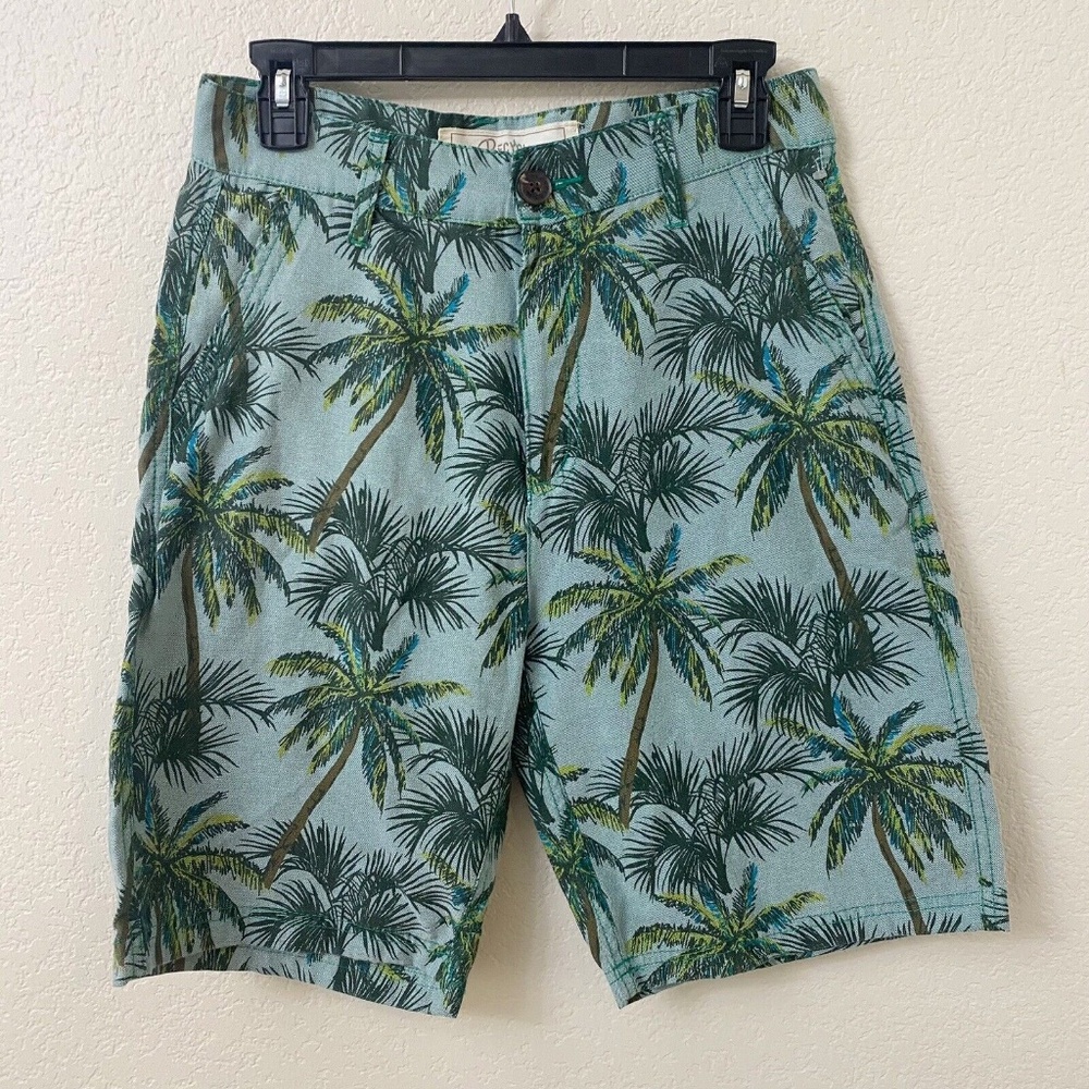 Recycled Blues Mens Palm Tree Shorts Size 30 Cotton Summer